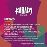 La sassofonista statunitense Tia Fuller si esibisce in quartetto nel concerto conclusivo della stagione 2024 del Kabala